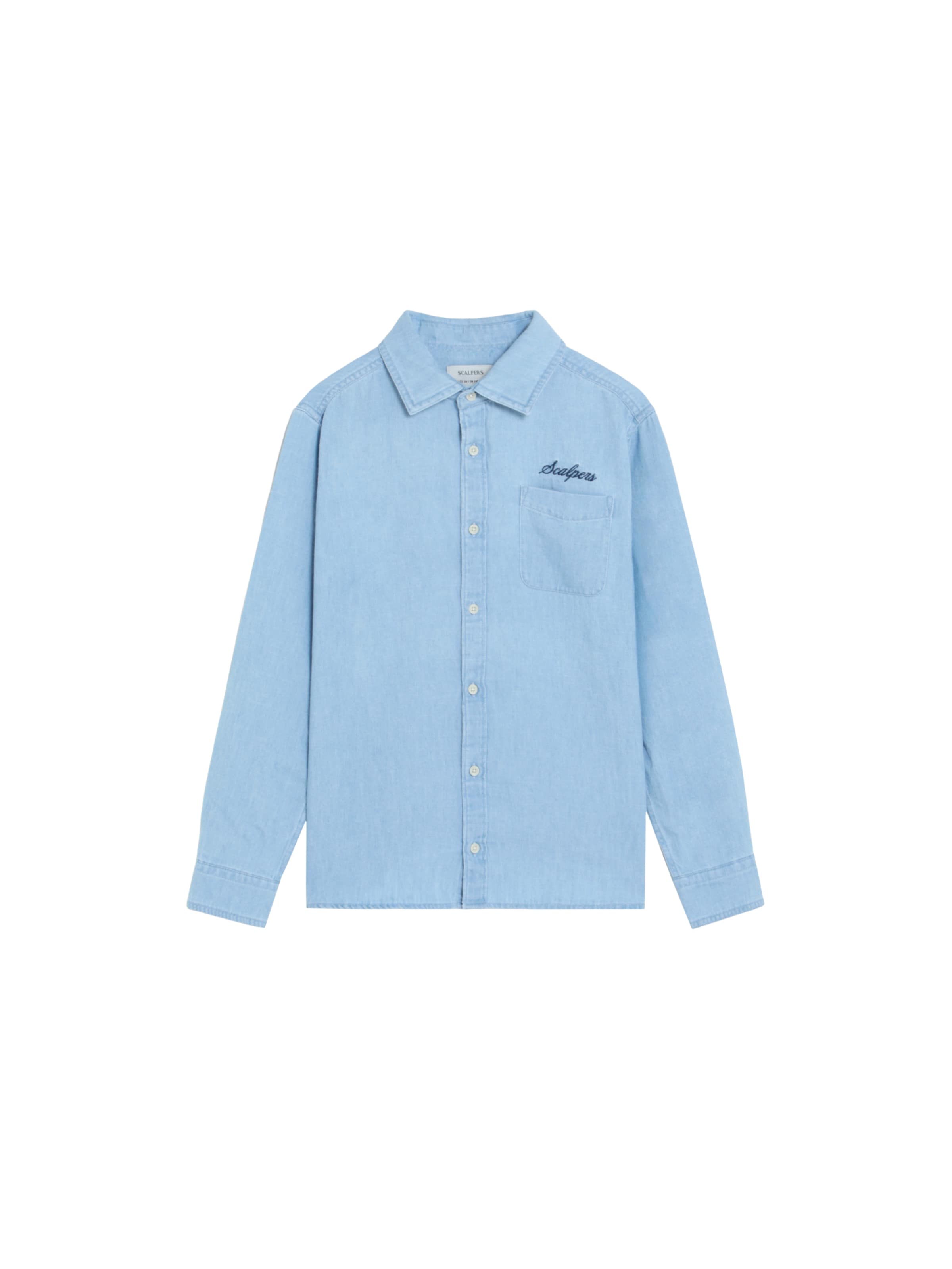 Scalpers Regular fit Πουκάμισο σε μπλε: μπροστά