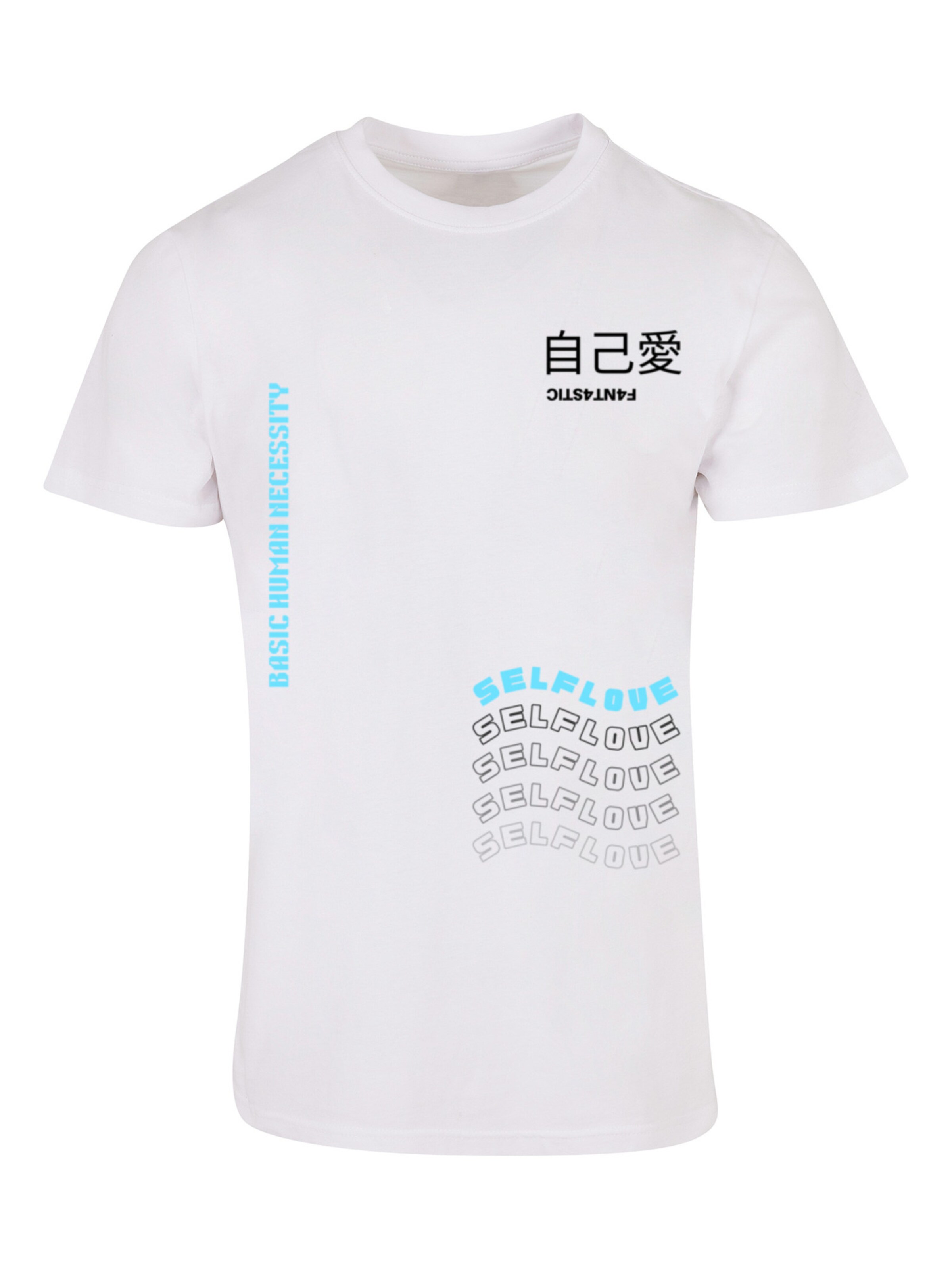 F4NT4STIC Shirt 'Self Love' in Wit: voorkant