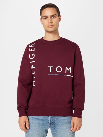 Sweat-shirt TOMMY HILFIGER en rouge : devant