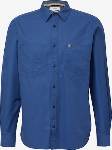 s.Oliver Overhemd in Blauw: voorkant