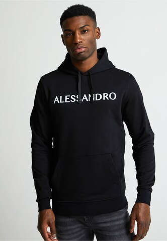 Felpa di Alessandro Zavetti in nero: frontale