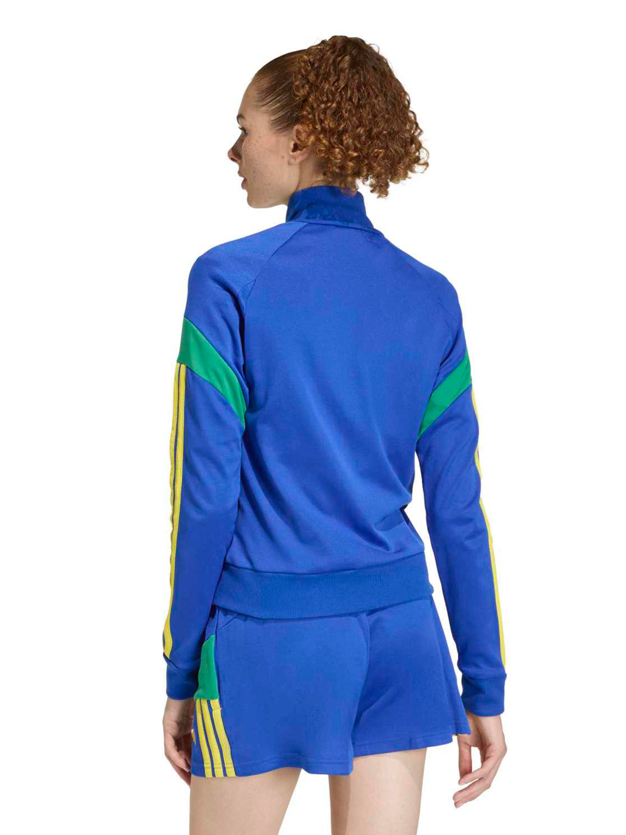 Bluză cu fermoar sport 'HER' de la ADIDAS SPORTSWEAR pe albastru