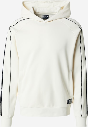 EA7 Emporio Armani Sweater majica u boja pijeska / crna / bijela, Pregled proizvoda