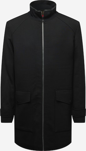 HUGO Between-Seasons Coat 'Meskar' in Black: front