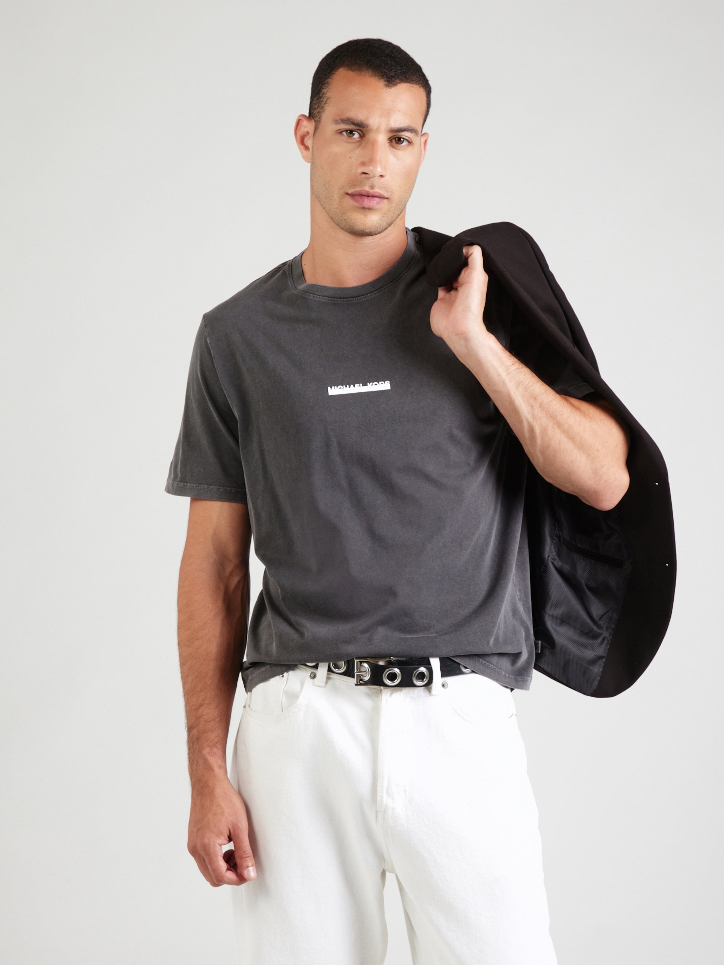 Tシャツ・カットソー Michael Kors Black leather oversize shirt 0400021812613_BLACK?wid=600&