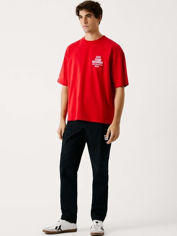 Red Bull Racing x Pepe Jeans Shirt 'Red Bull Racing x Pepe Jeans Team Records' in Red