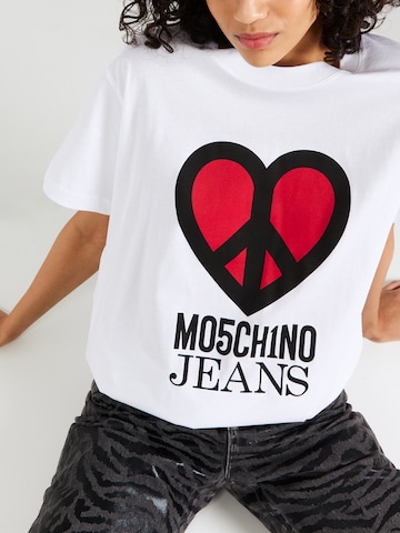 Moschino Jeans Koszulka w kolorze biały