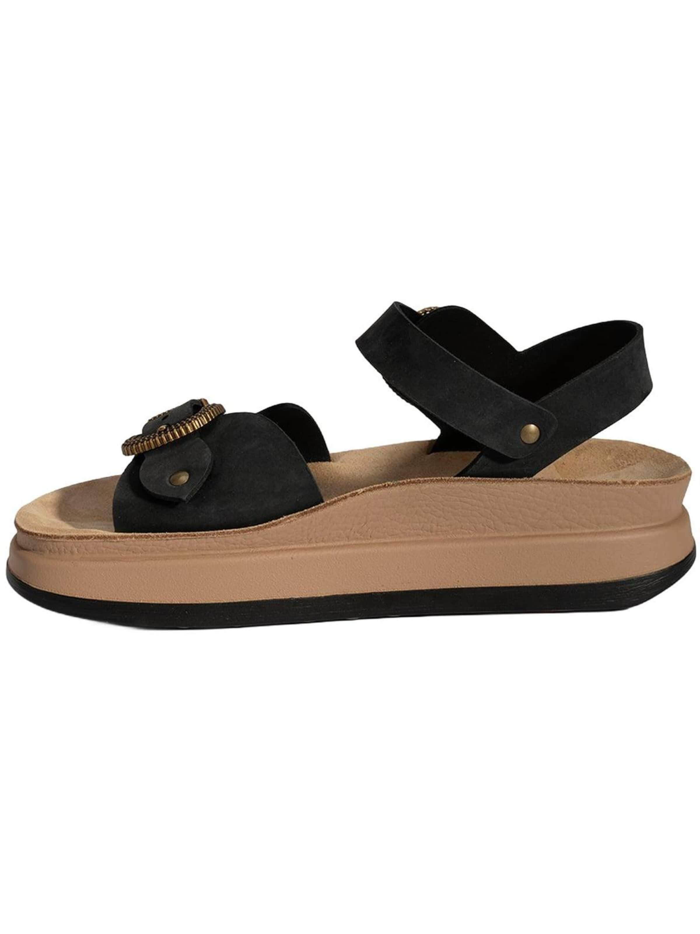 Desa Sandal 'Keilsandalen' in Black