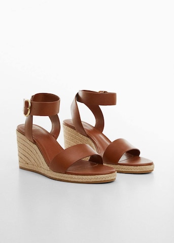 MANGO Strap Sandals 'Patricia' in Brown