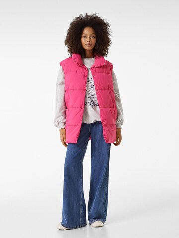 Gilet Bershka en rose