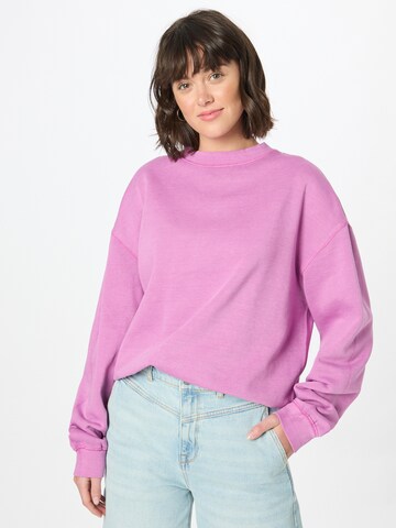 WEEKDAY Sweatshirt 'Essence Standard' in Pink: predná strana