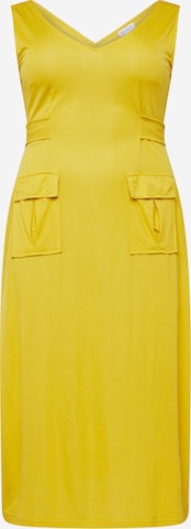 Warehouse Curve Dress in Yellow: front