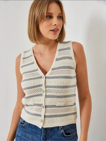 Gilet in maglia di Bianco Lucci in beige