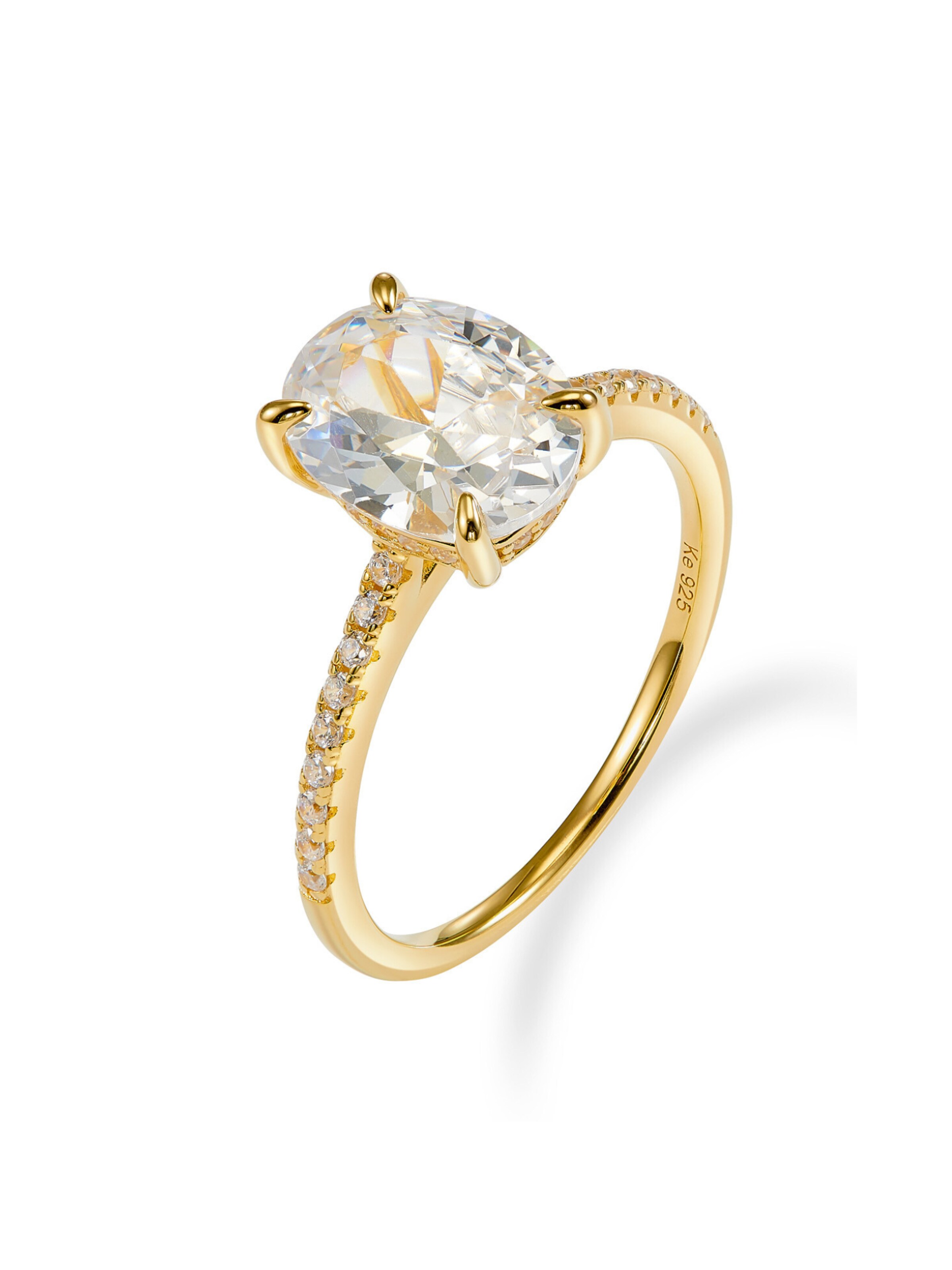 Pure Schmuck Ring 'Royal Spark Bridgerton'‌‌‌ in Gold: Vorderseite