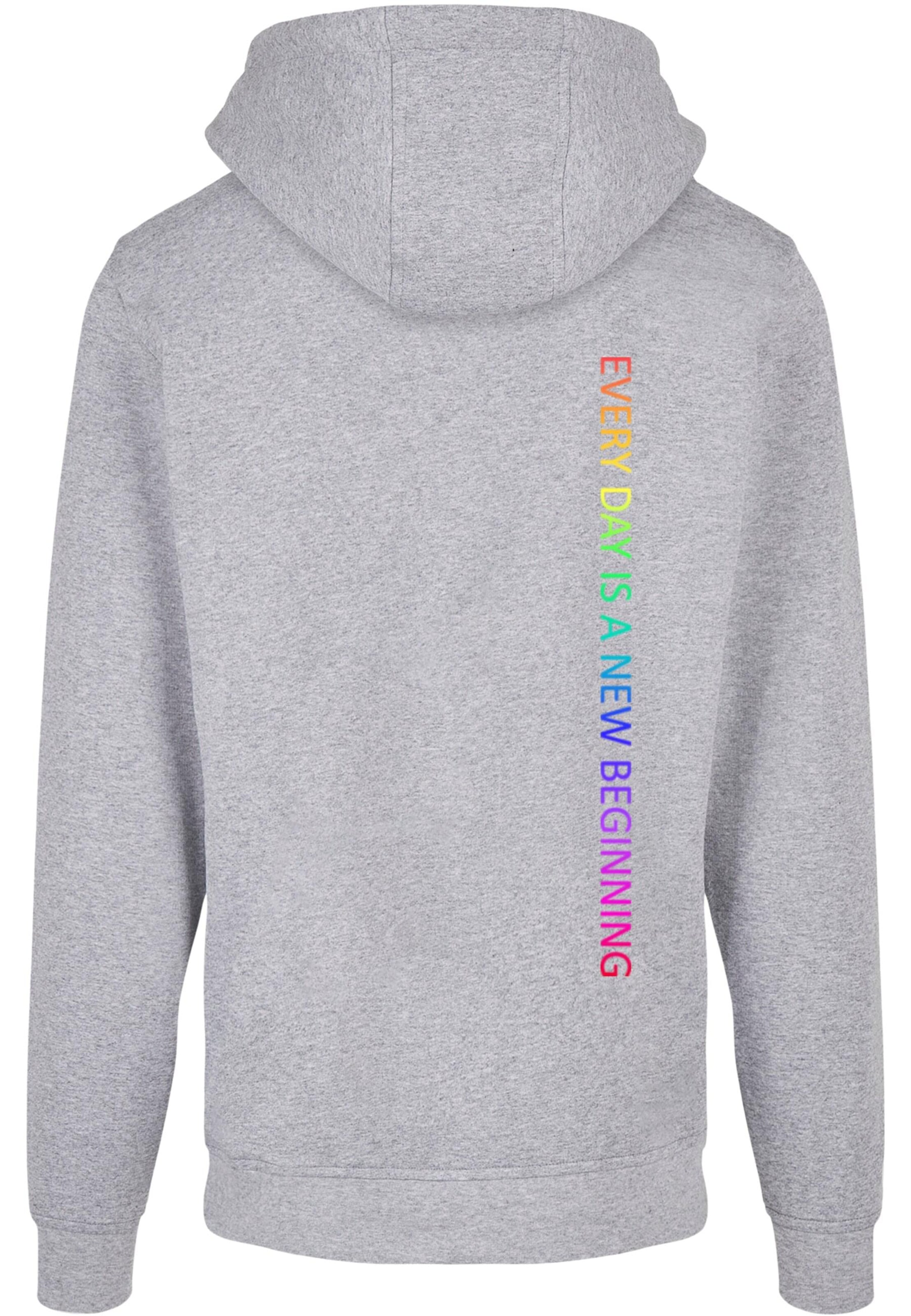 Merchcode Sweatshirt 'Hope Rainbow' in Grey