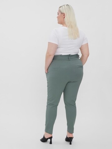 Vero Moda Curve Tapered Bukser med lægfolder i grøn