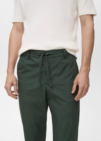 MANGO MAN Regular Chino Pants 'Allen' in Green