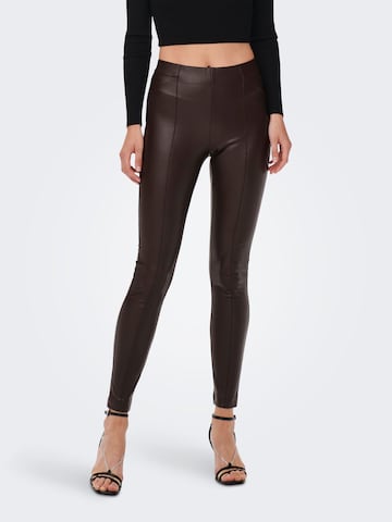 Skinny Leggings ONLY en noir : devant