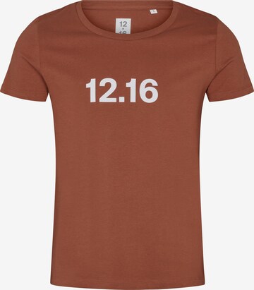 Twelvesixteen 12.16 T-Shirt in Braun: predná strana