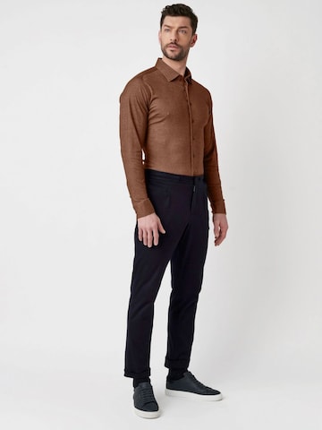 DESOTO Slim fit Overhemd in Bruin