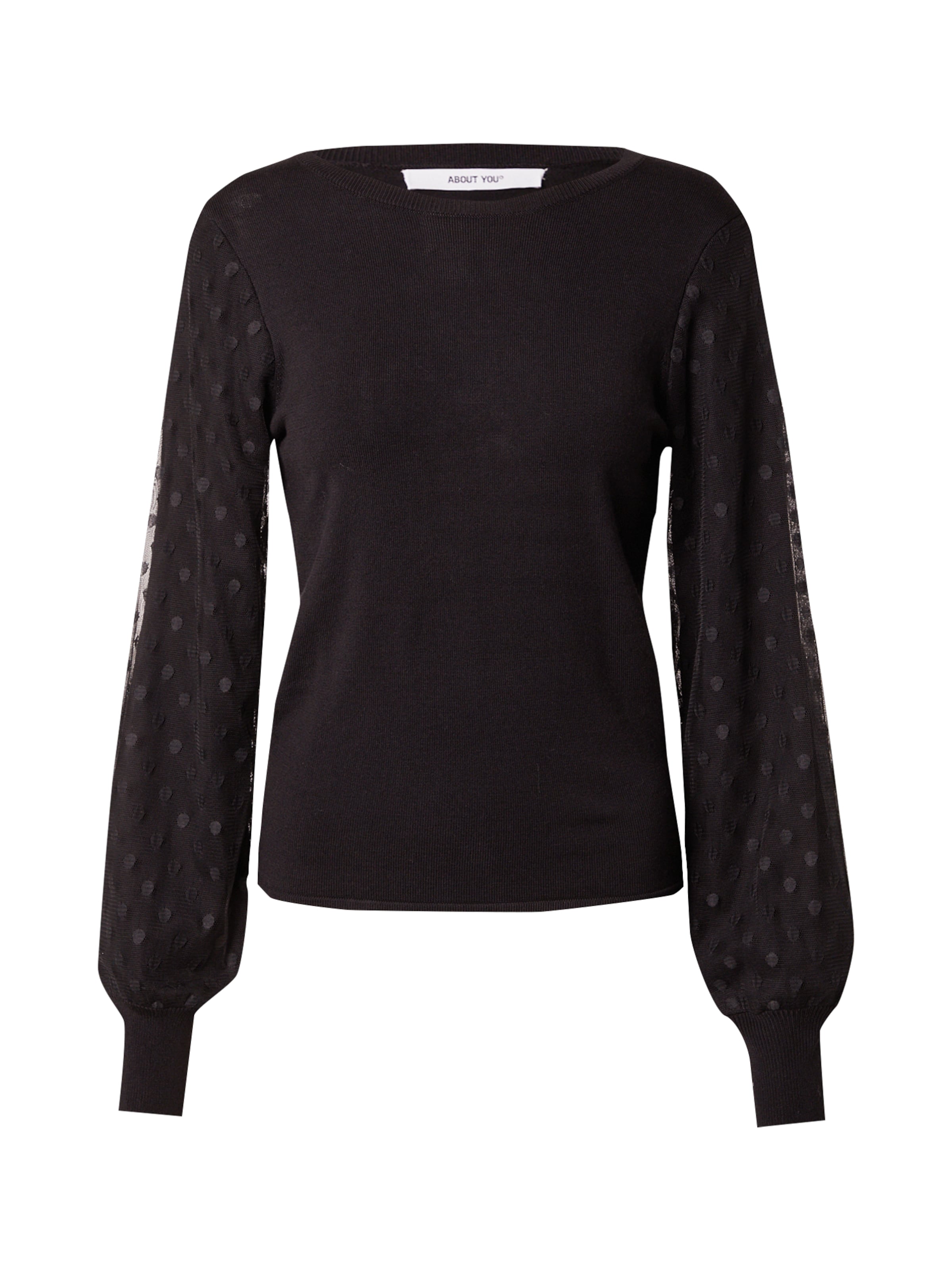ABOUT YOU Πουλόβερ 'Maura' σε μαύρο: μπροστά