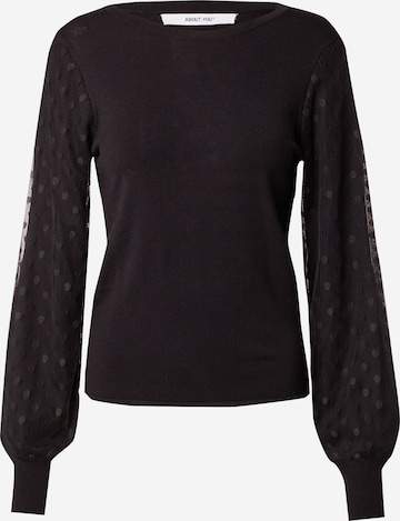 ABOUT YOU - Pullover 'Maura' em preto: frente