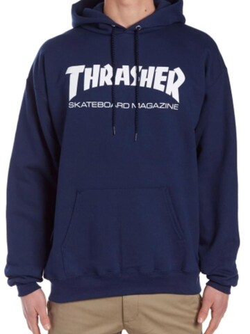 THRASHER Sweatshirt 'SKATE MAG' i blå: framsida