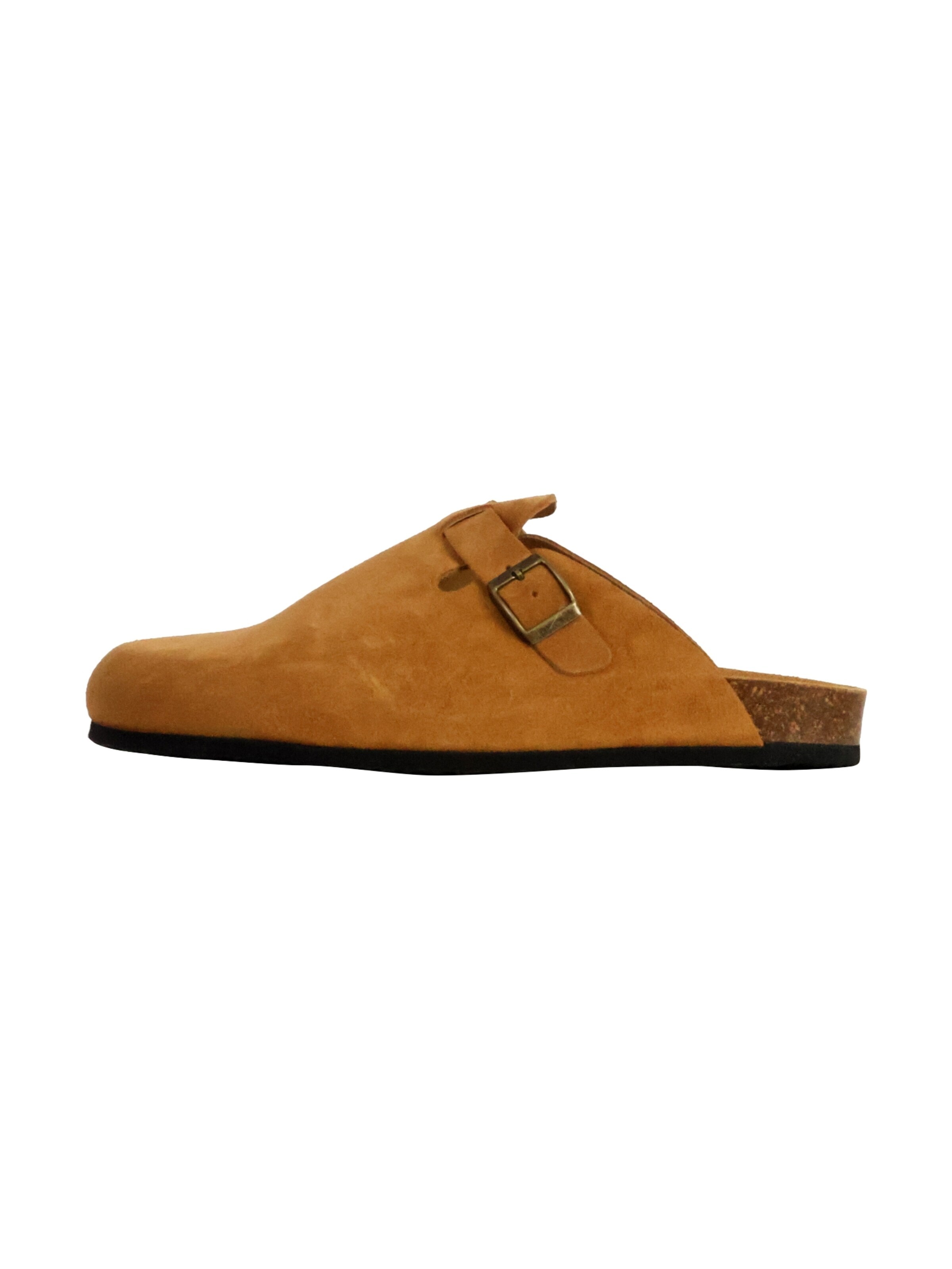 Tamaris Muiltjes 'Flache Pantoletten aus Leder' in Beige: voorkant