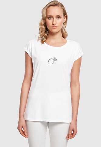 Merchcode Shirt 'Summer - Lemon' in Wit: voorkant