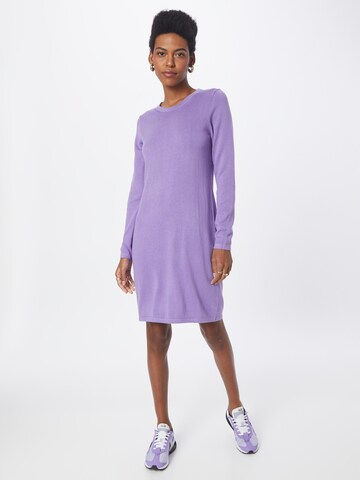 ESPRIT Knitted dress in Purple: front