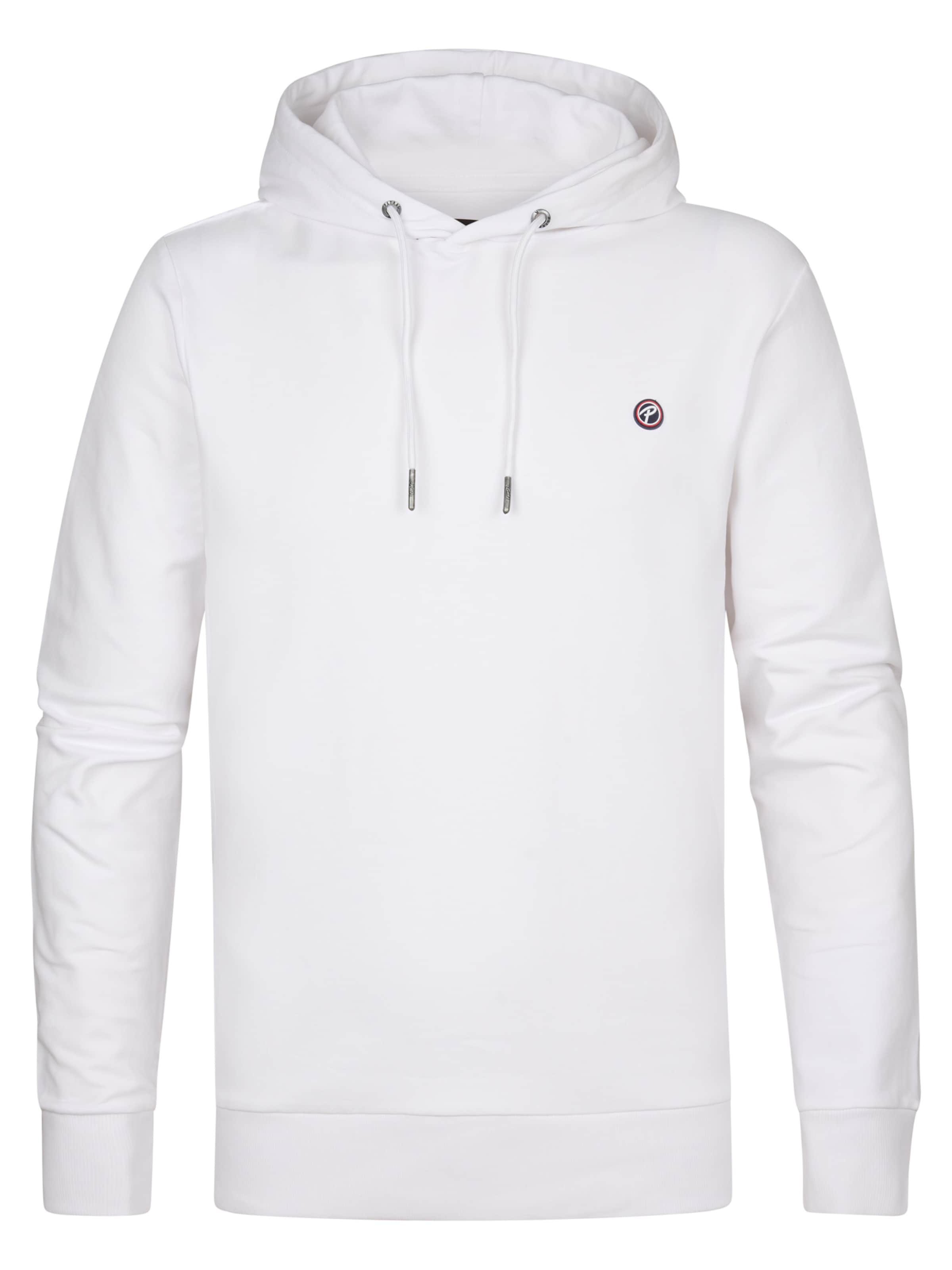 Petrol Industries Свитшот 'Driftwood' в Белый: спереди