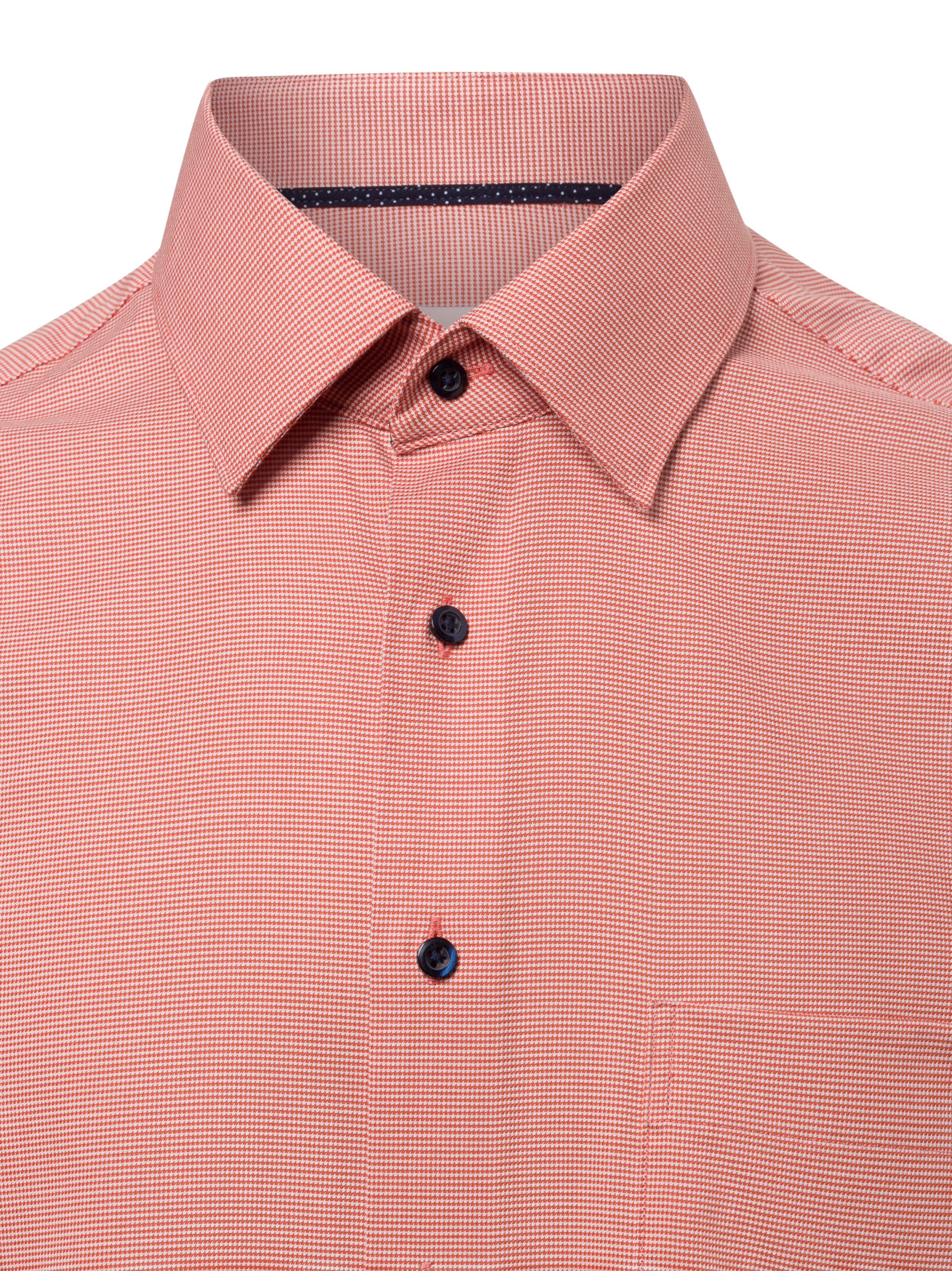 ETERNA Comfort fit Button Up Shirt in Orange