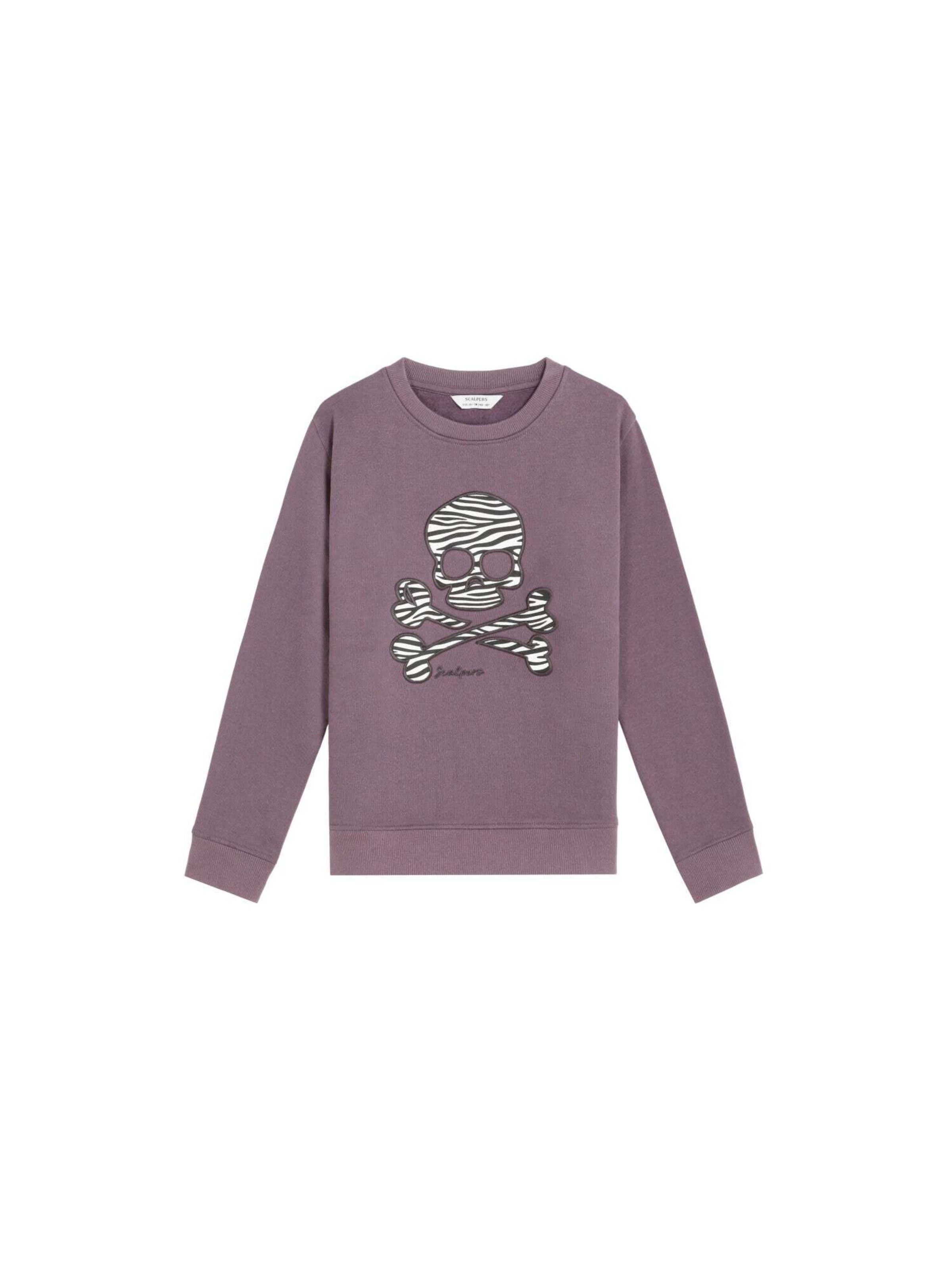 Scalpers Mikina 'Zebraskull' – fialová: přední strana