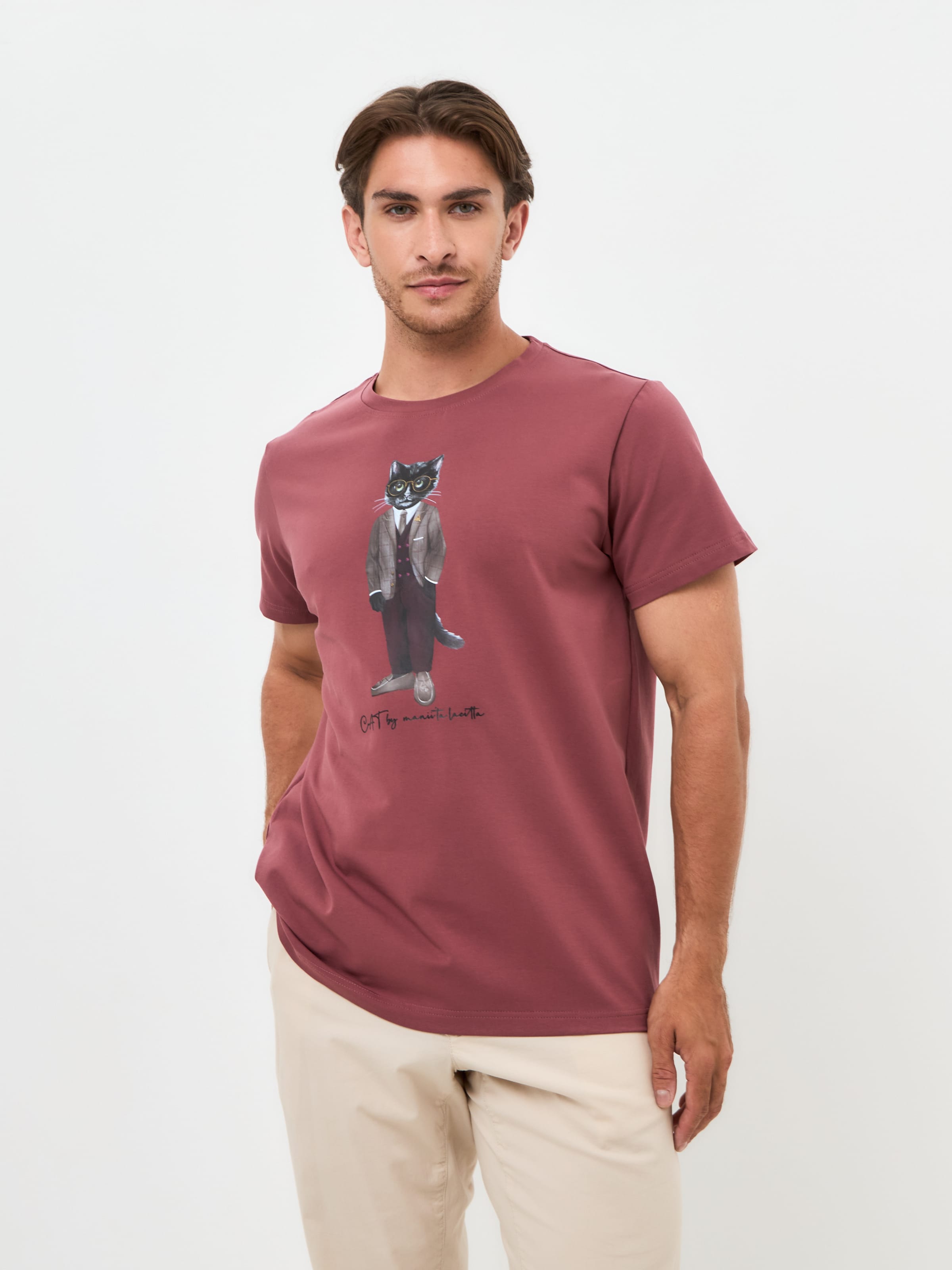 Cat e Lolette - Camiseta 'Professor Cat' en rojo
