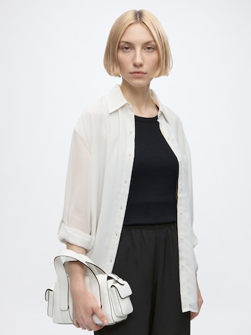 Calvin Klein Wide leg Broek in Zwart