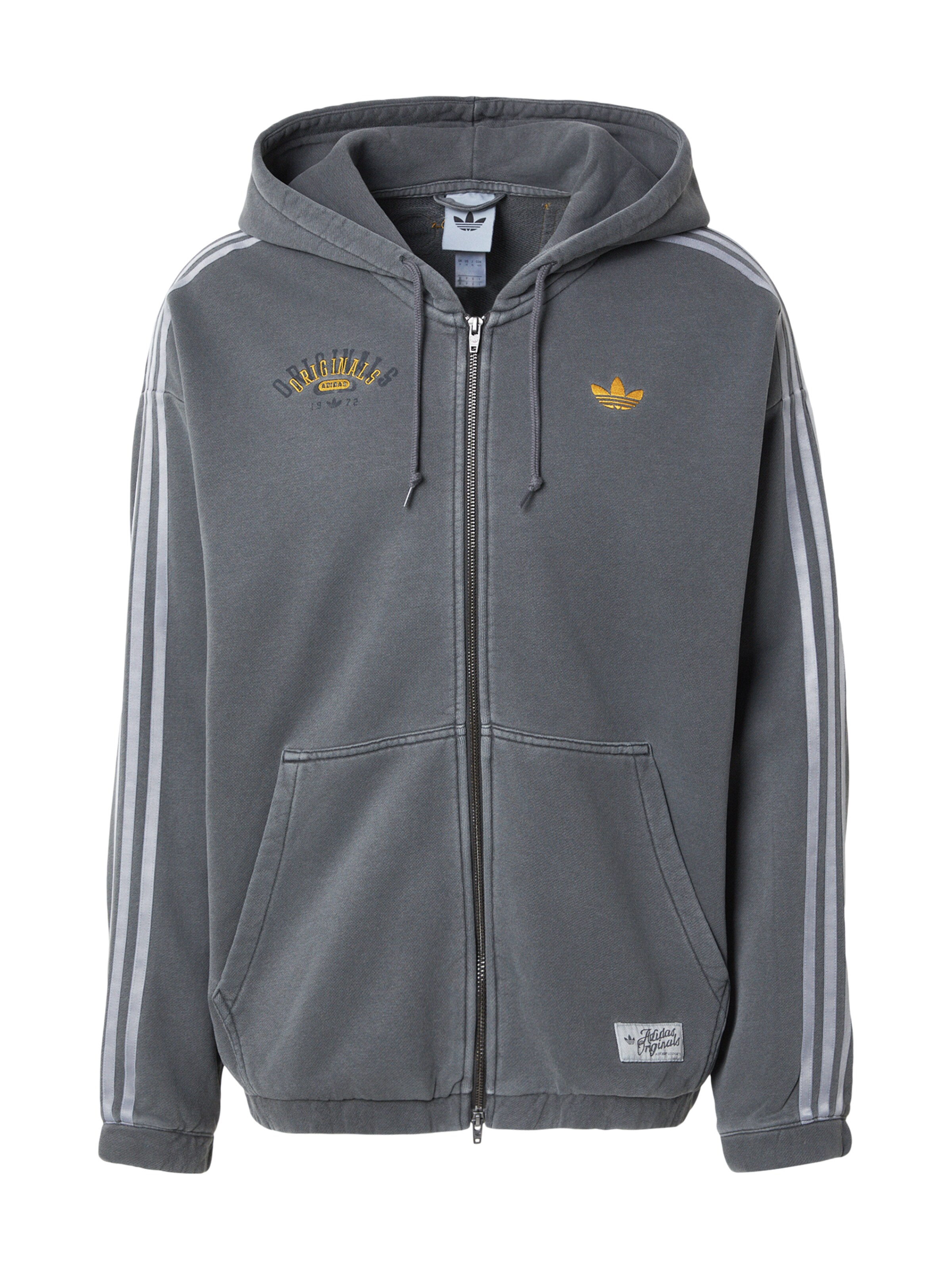 ADIDAS ORIGINALS Veste de survêtement en curry / gris basalte / gris clair / gris foncé, Vue avec produit