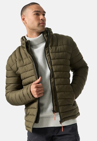 INDICODE JEANS Between-Season Jacket 'Nash' in Green: front