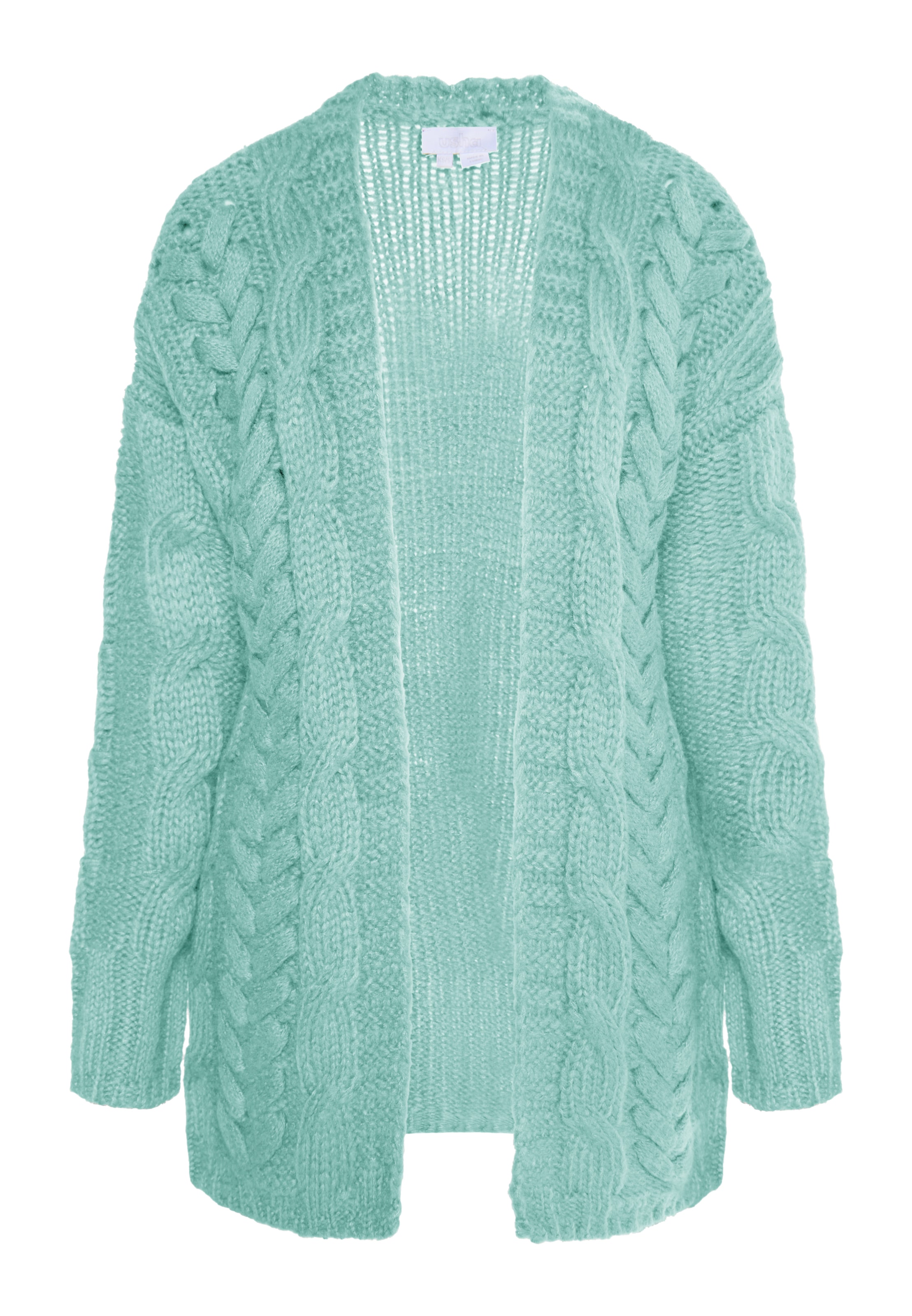 usha WHITE LABEL Вязаная кофта 'Vanne' в Зеленый: спереди