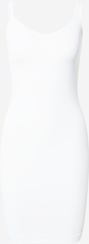 PIECES Φόρεμα σμίλευσης σε λευκό: μπροστά