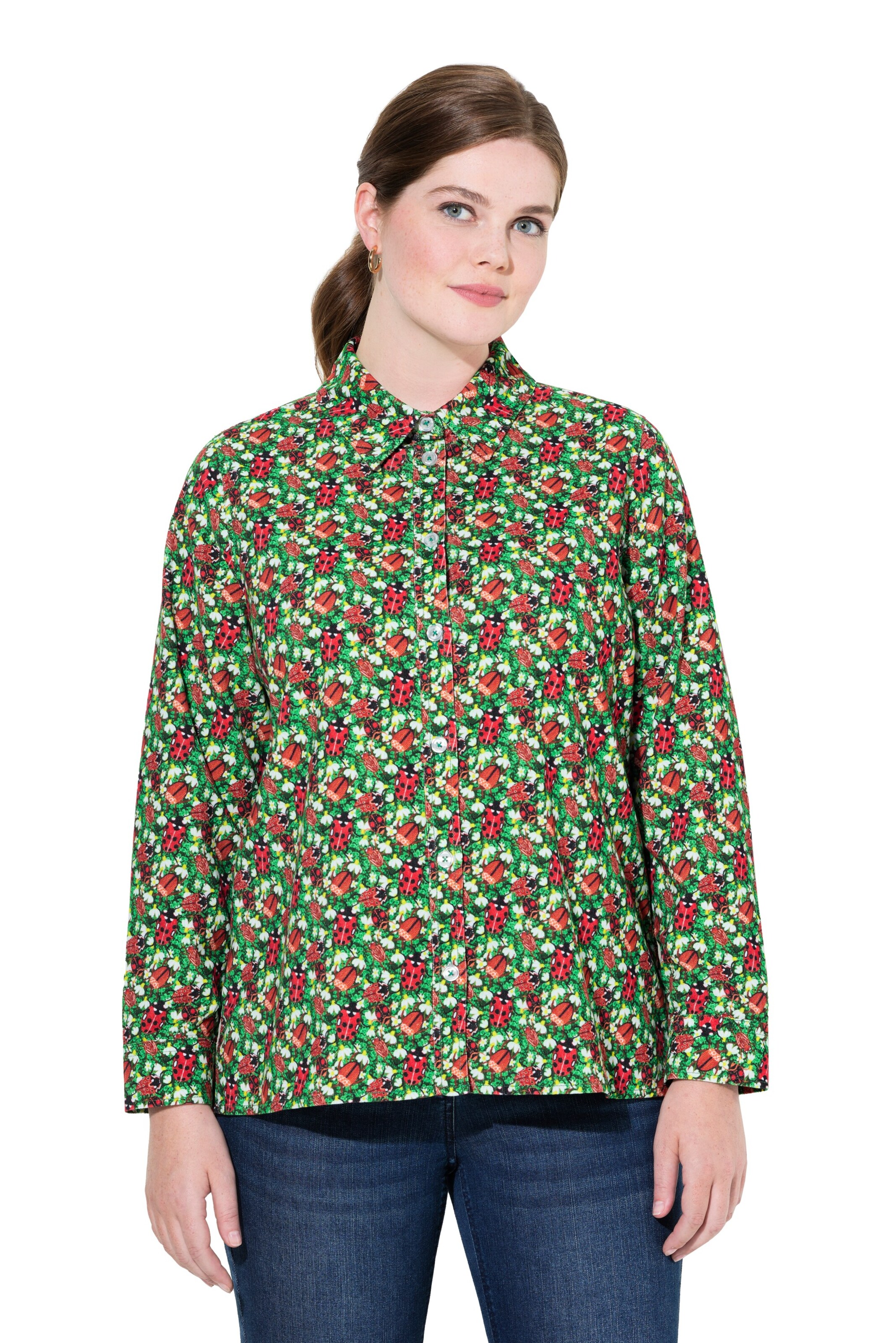 Ulla Popken Bluse in Grün: Vorderseite