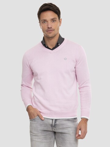 Pullover 'Pol' di Sir Raymond Tailor in rosa: frontale
