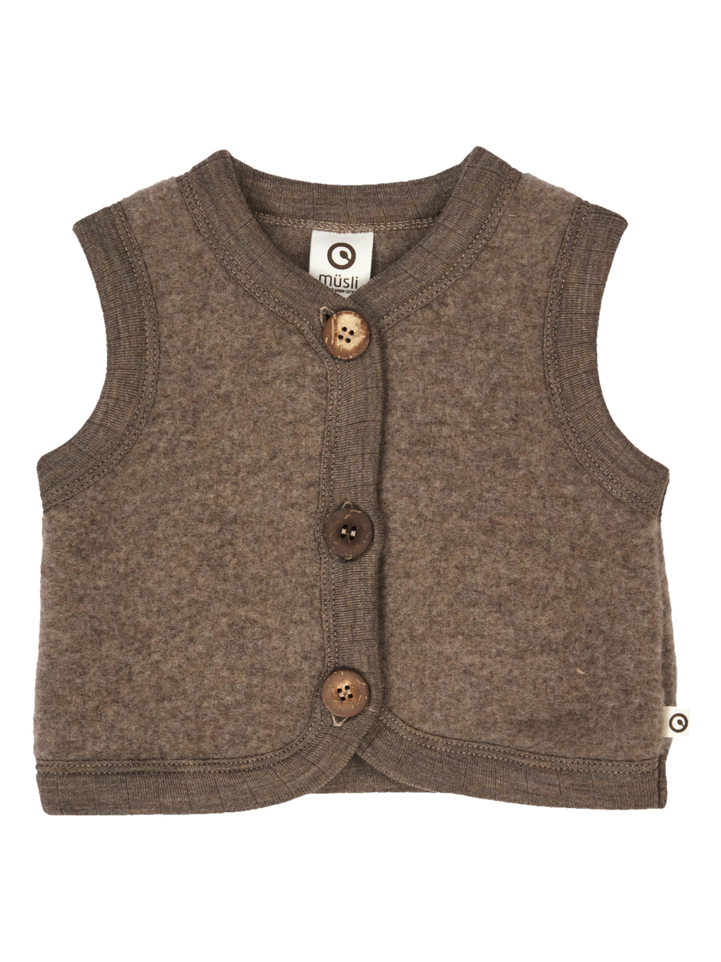 Gilet Müsli by GREEN COTTON en marron : devant