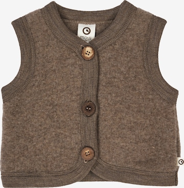 Gilet Müsli by GREEN COTTON en marron : devant