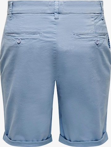 Only & Sons Regular Chino Pants 'Peter' in Blue