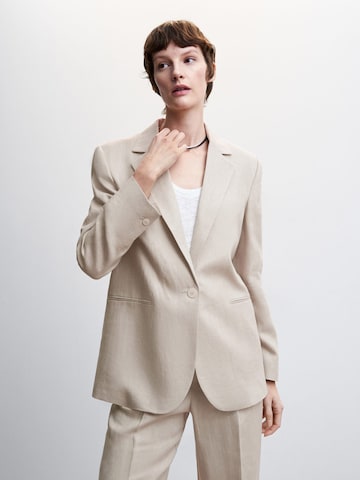 Blazer MANGO en beige : devant