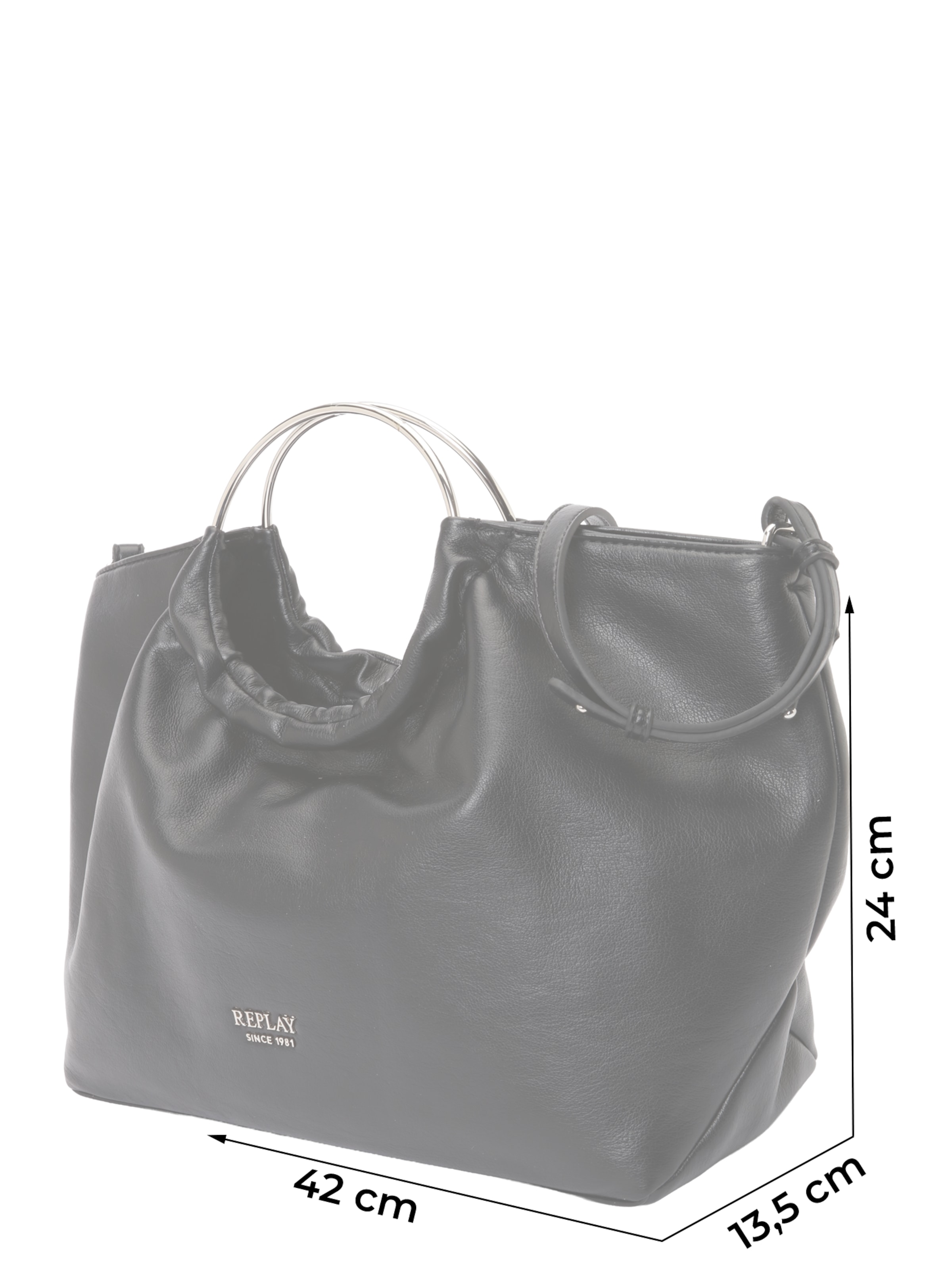 REPLAY Käekott, värv must