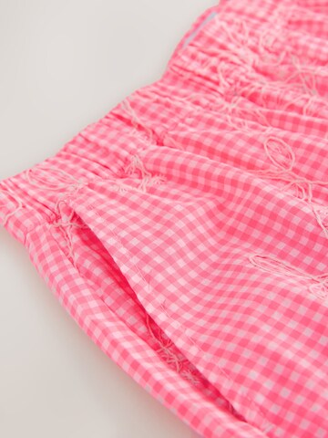 Next - Loosefit Pantalón 'Gingham' en rosa