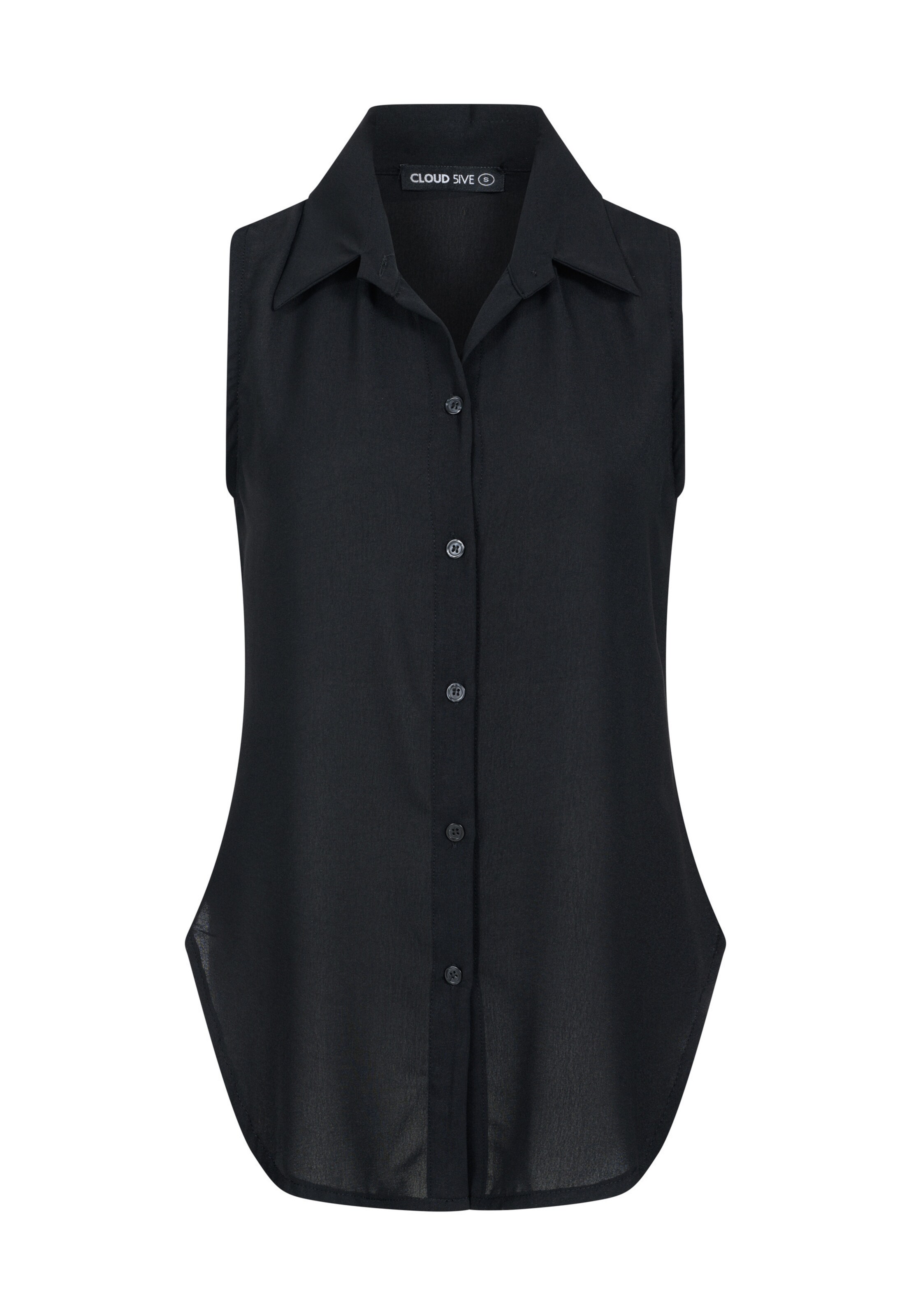 Cloud5ive Bluse in Schwarz: Vorderseite