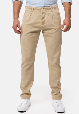 INDICODE JEANS Regular Chino ' Ville ' in Beige: predná strana