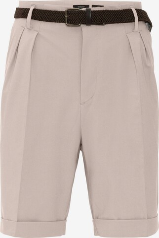 Antioch Regular Pleated Pants in Beige: front